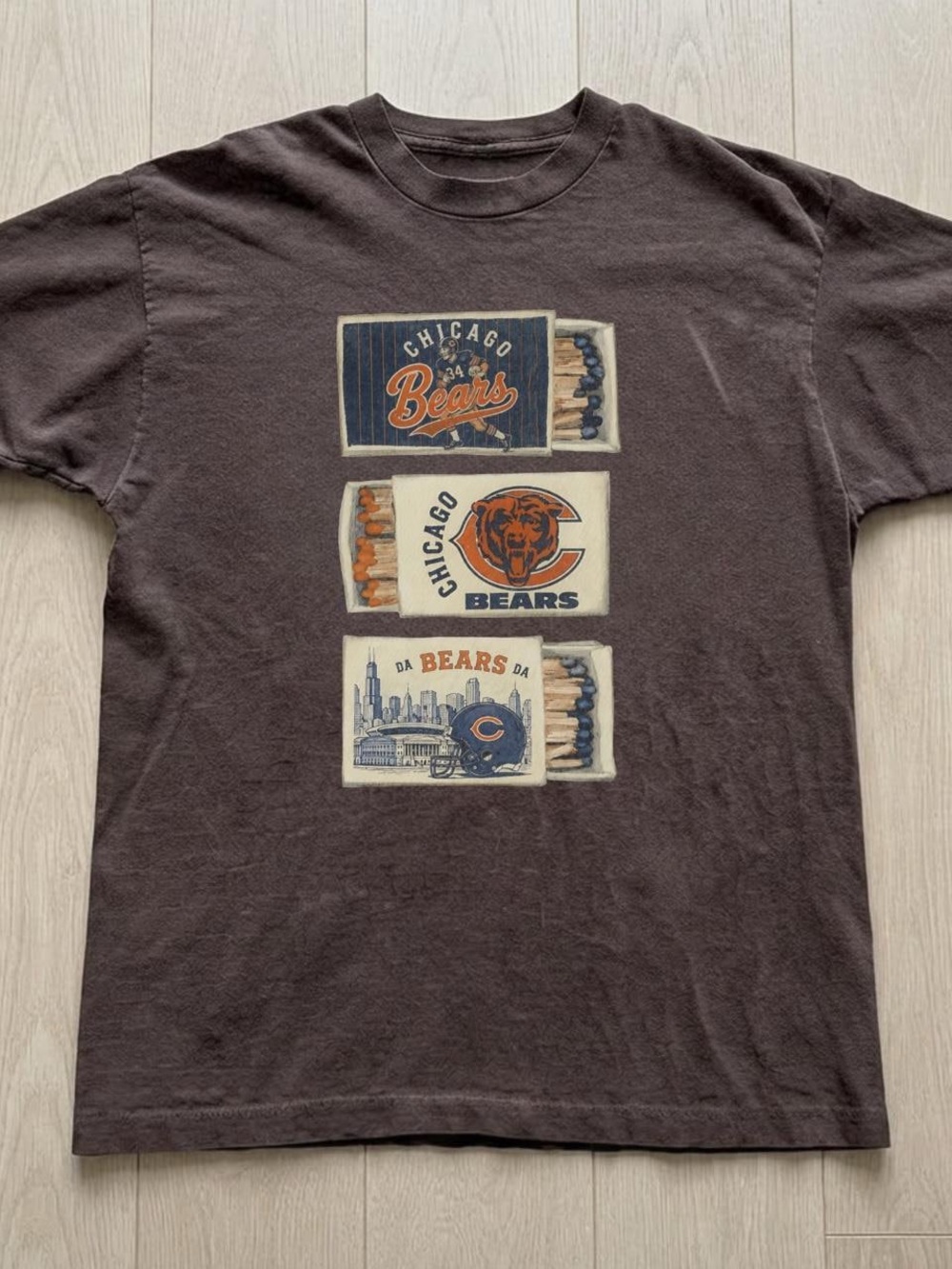 Chicago Bears Graphic Tee - Brown, Navy, Orange